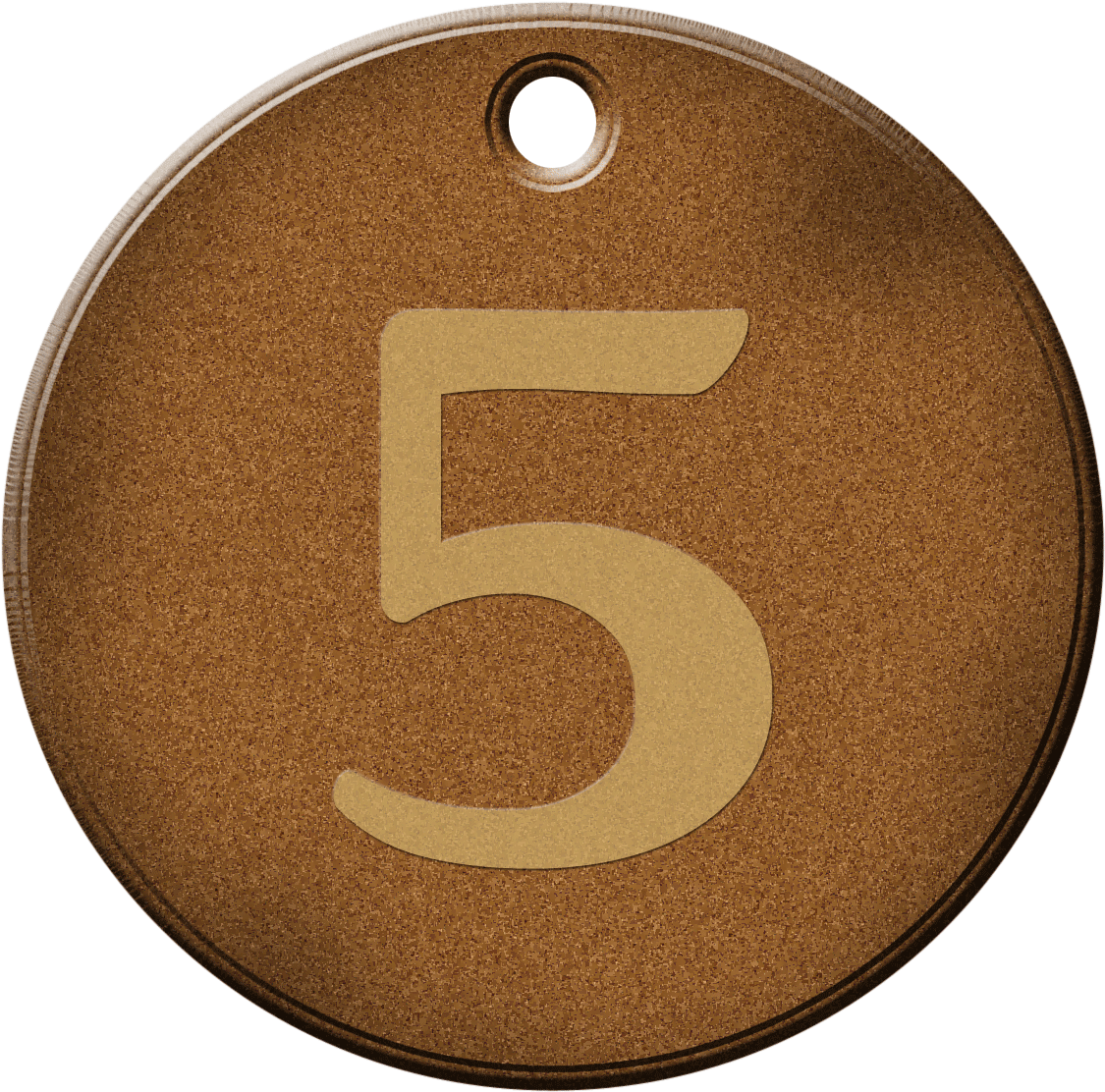 Number - Number 5 Brown Clipart - Large Size Png Image - PikPng