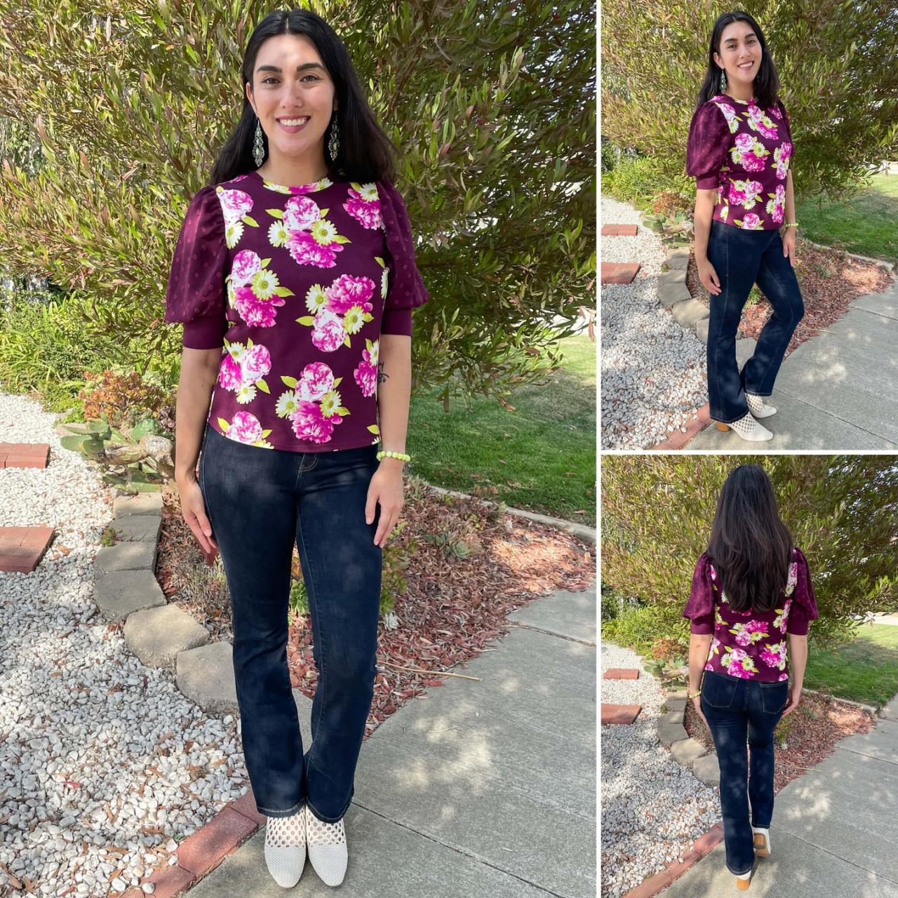 Bxsruta Blouse for Women, Loose Solid Color Top Women's Casual V-neck ...