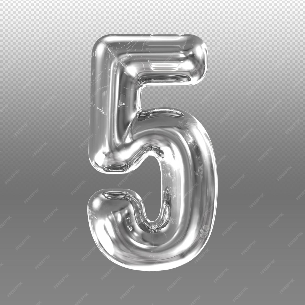 Premium PSD | A clear number 5 with a textured background. Premium PSD | A clear number 5 with a textured background.