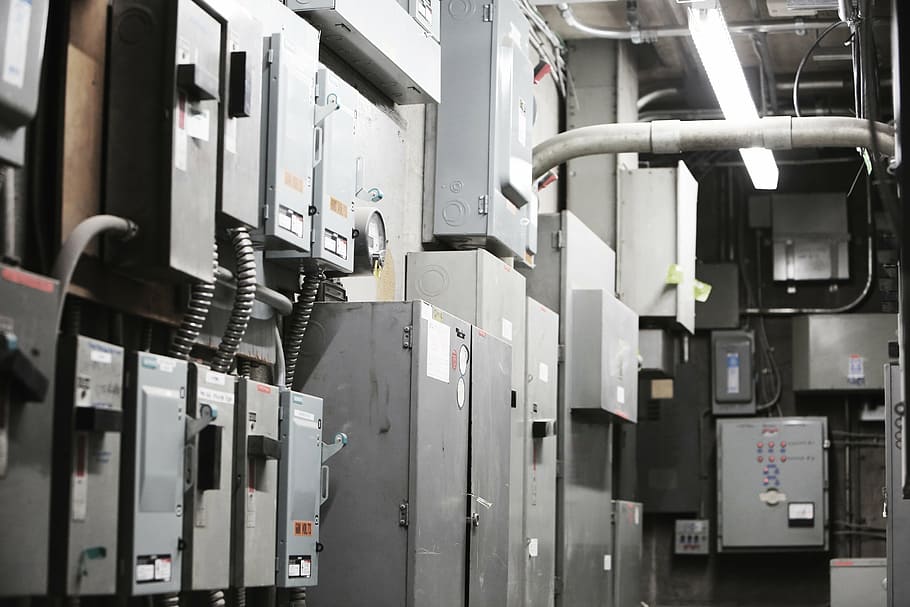 Control panel, control room, electric, electricity, meter, panel board ...